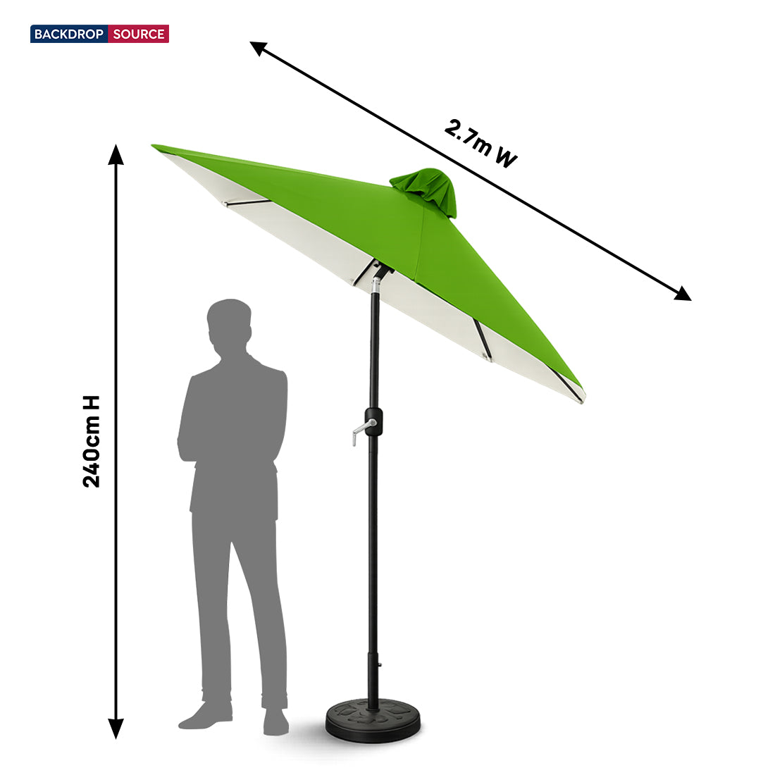 Ombrelloni Inclinabili da Esterno (Struttura in Ferro) – 2,7m x 2,7m