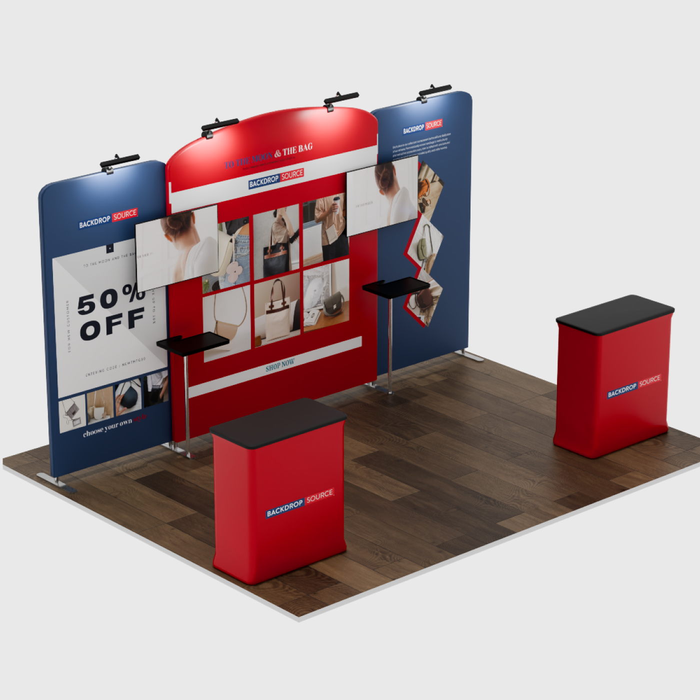 Portable Exhibit Display 20ft x 10ft - Model 7