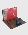 Kit espositivo 3 in 1 Popup Exhibit Pro dritto da 3 m x 3 m con luci Illume