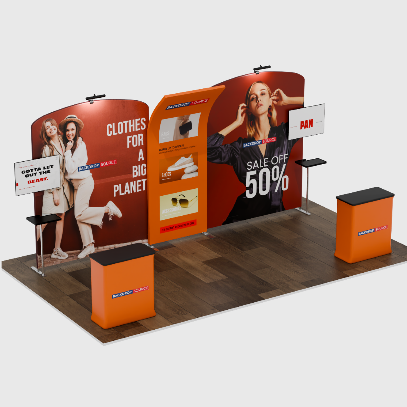 Portable Exhibit Display 20ft x 10ft - Model 9