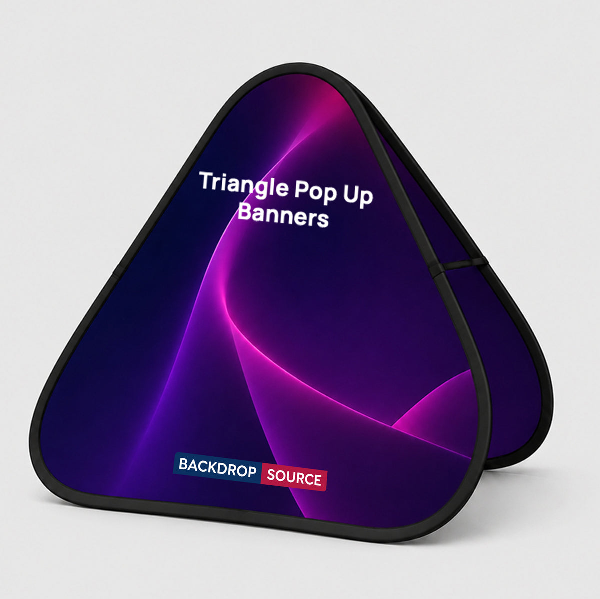Banner pop-up triangolari in tessuto (stampa fronte-retro)
