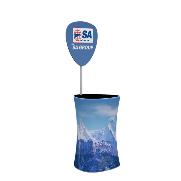 Banco espositivo in tessuto rettangolare (per podi e stand espositivi)