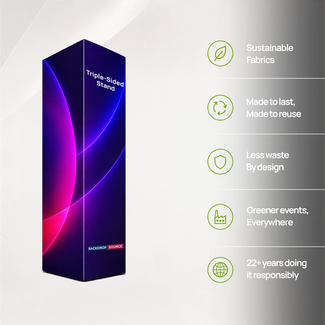 Triple-Sided Graphic Stand