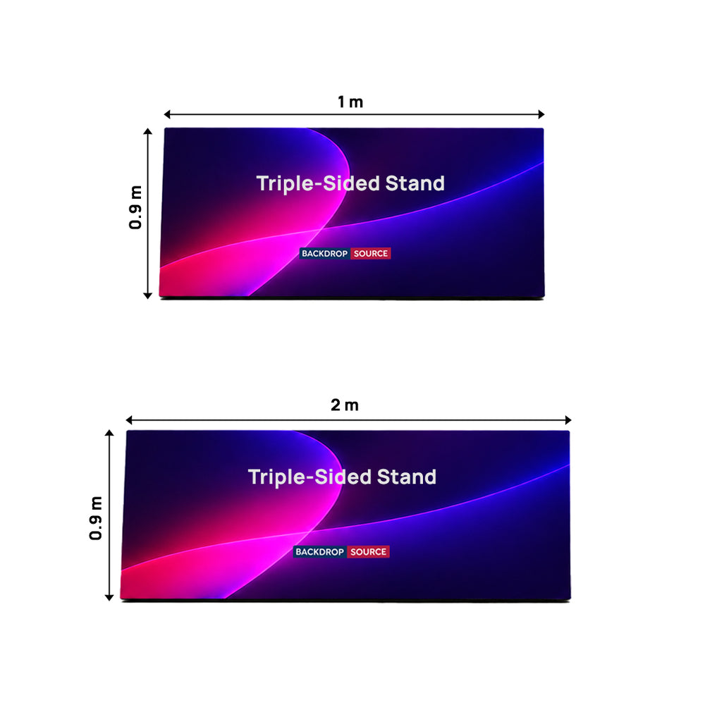 Espositore grafico a tre lati