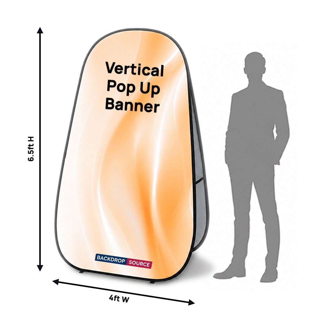 Vertical Fabric Pop Up Banners (Double Side Printed)
