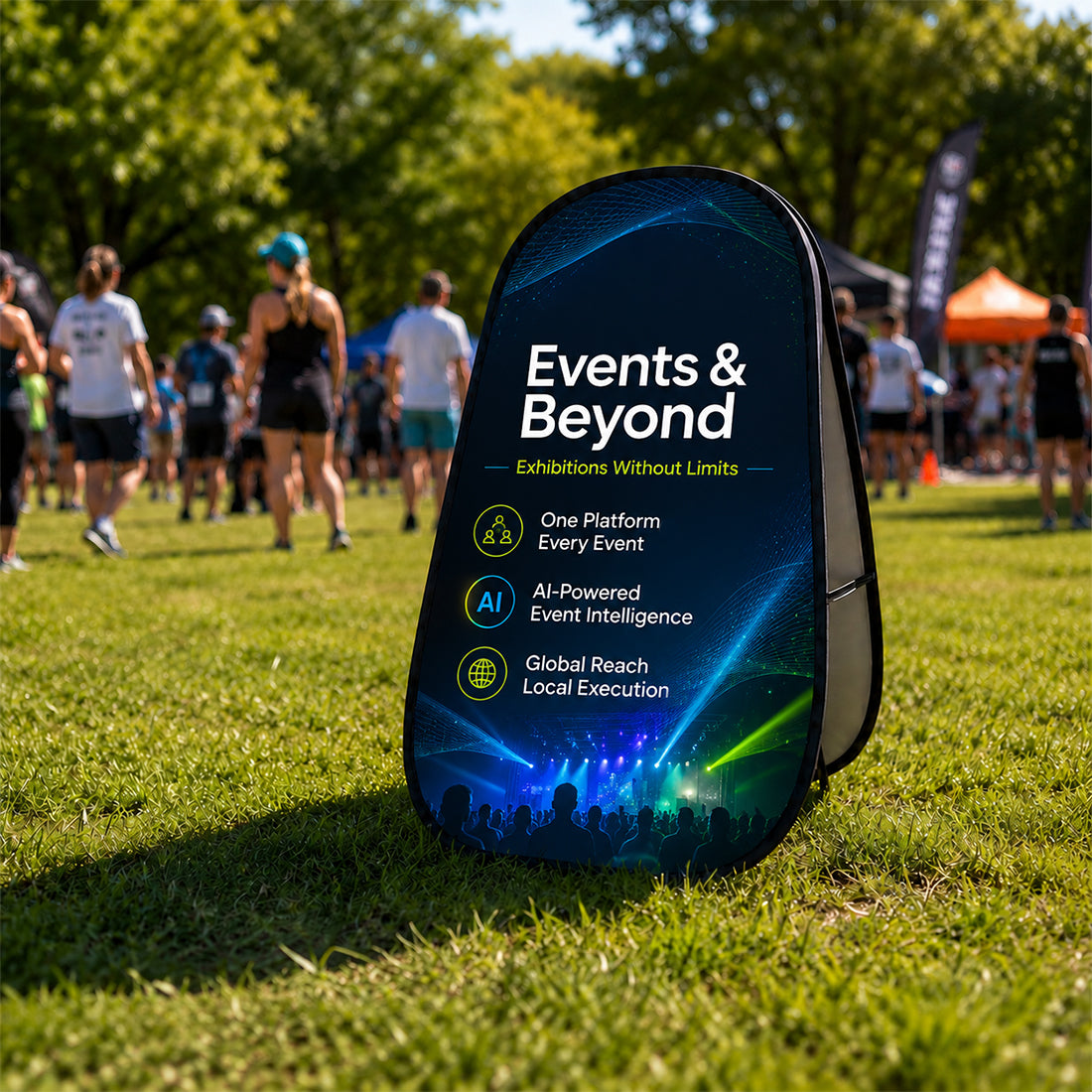 Vertical Fabric Pop Up Banners (Double Side Printed)