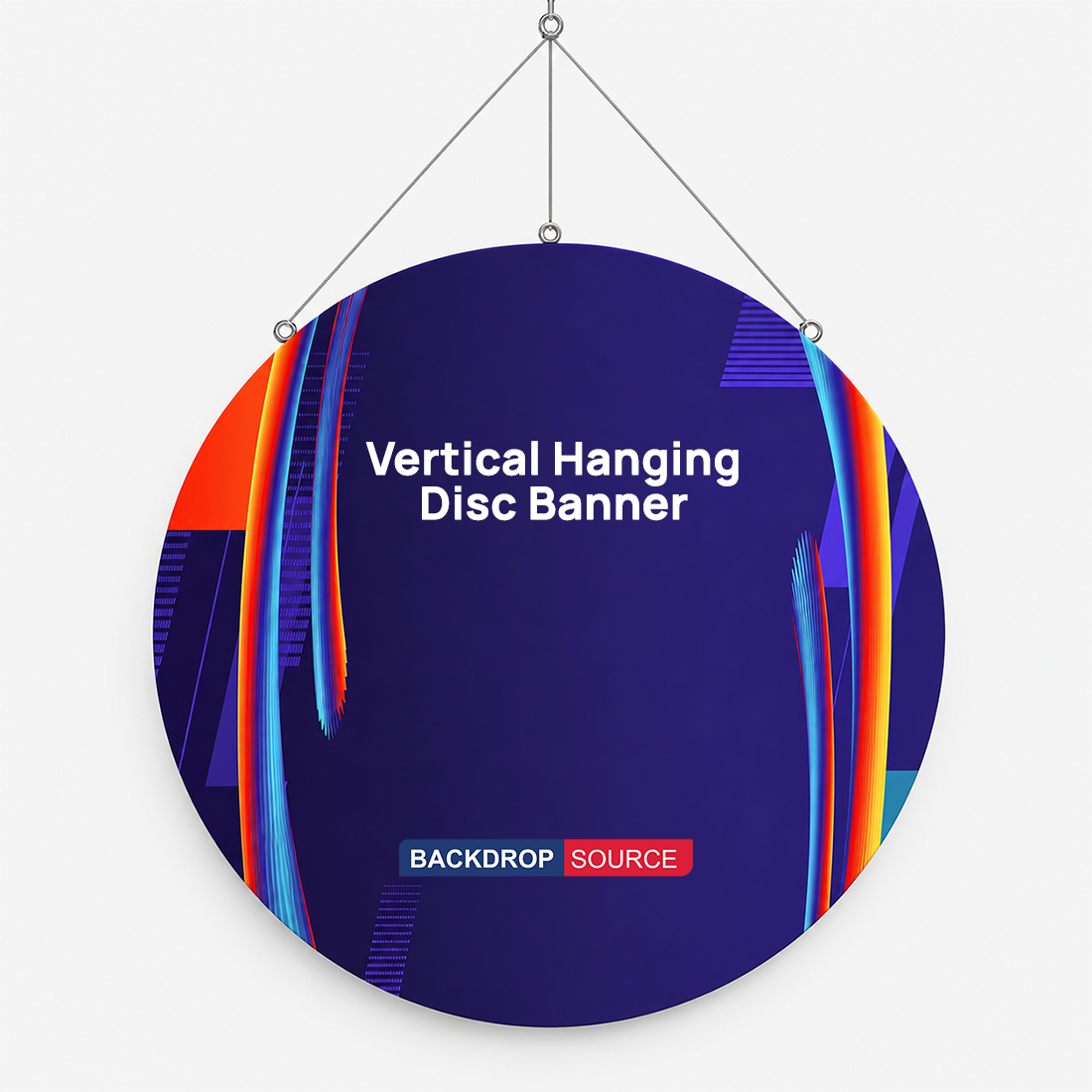 Striscione verticale a disco sospeso