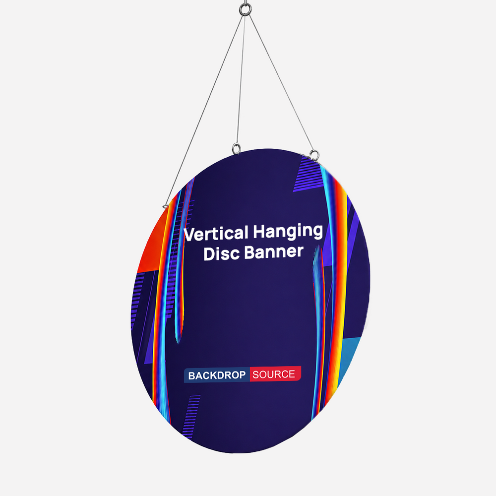 Striscione verticale a disco sospeso