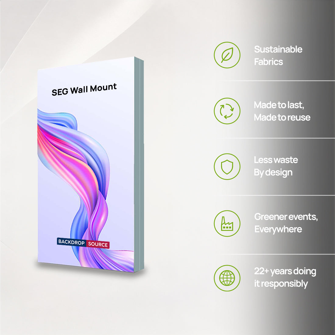 Wall-Mounted SEG Fabric display - 2.4