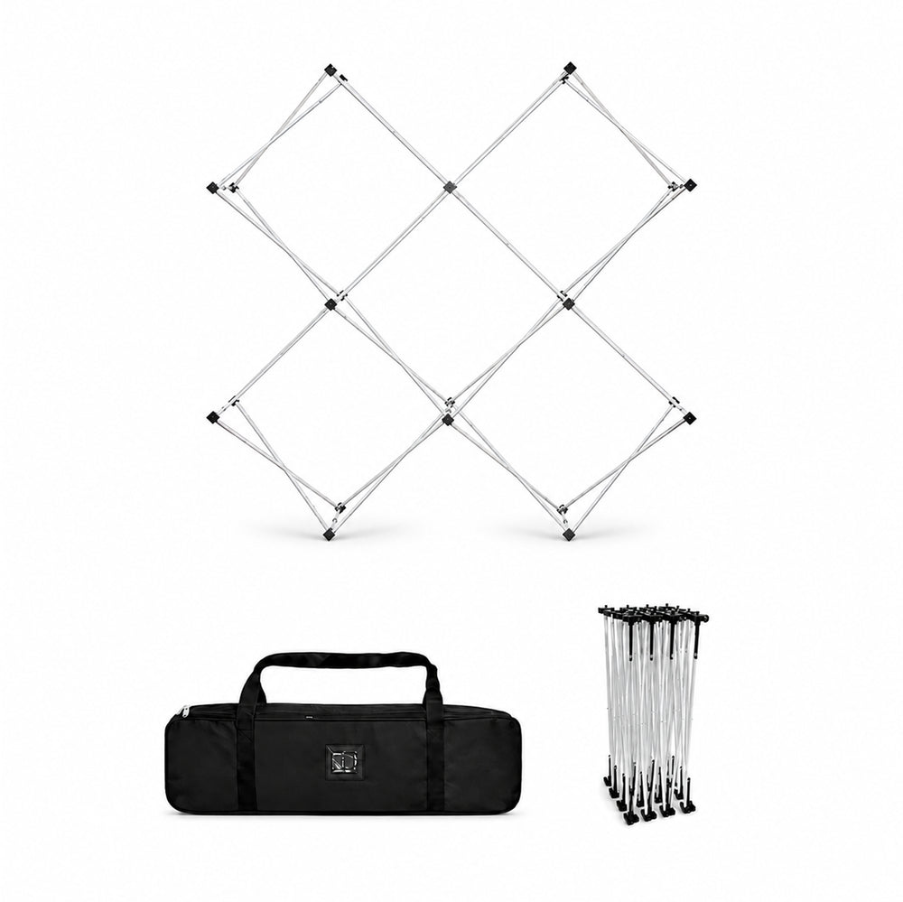 X Espositore a Griglia Pop-up GeoMetrix in Tessuto
