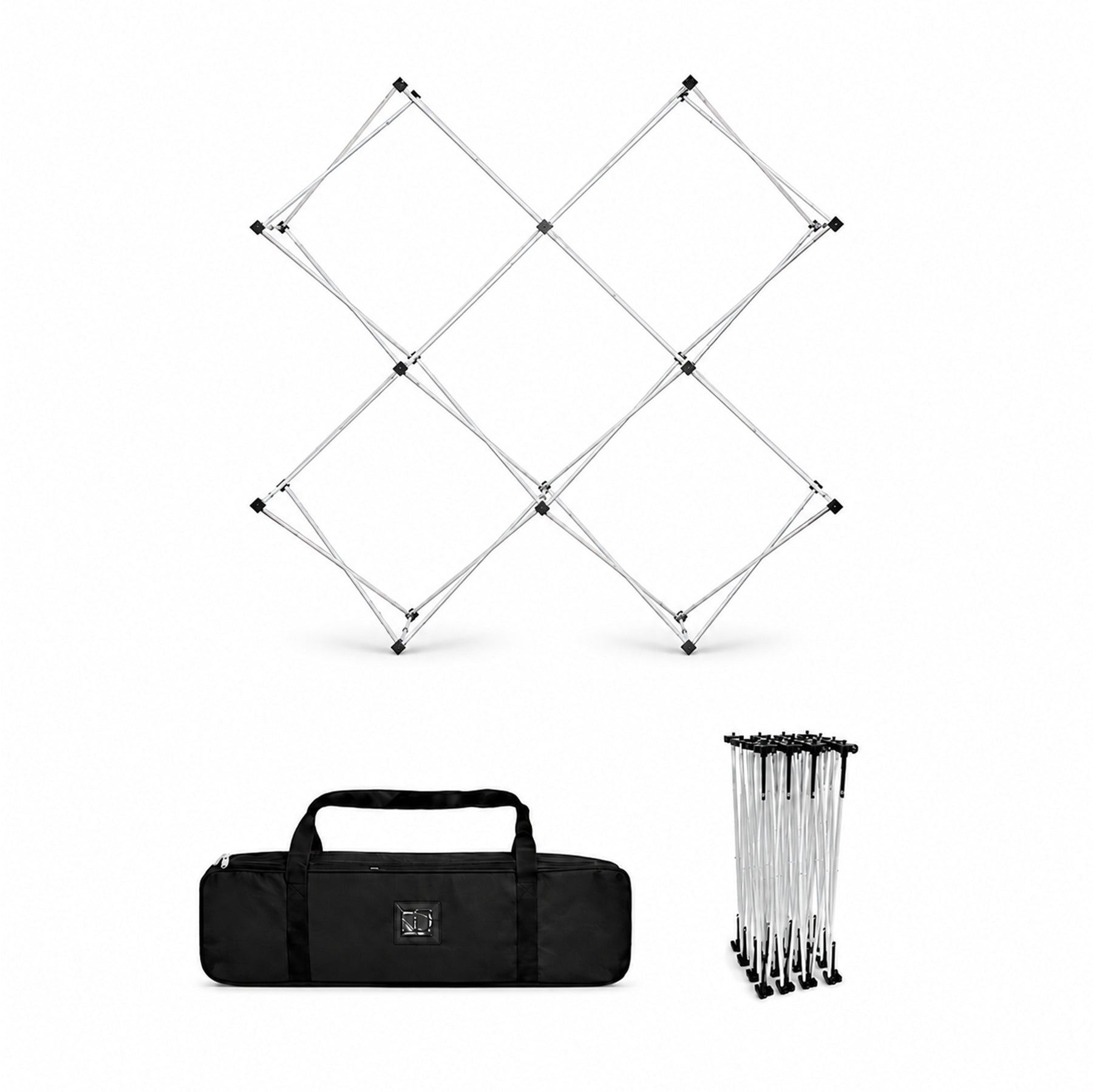 X Espositore a Griglia Pop-up GeoMetrix in Tessuto