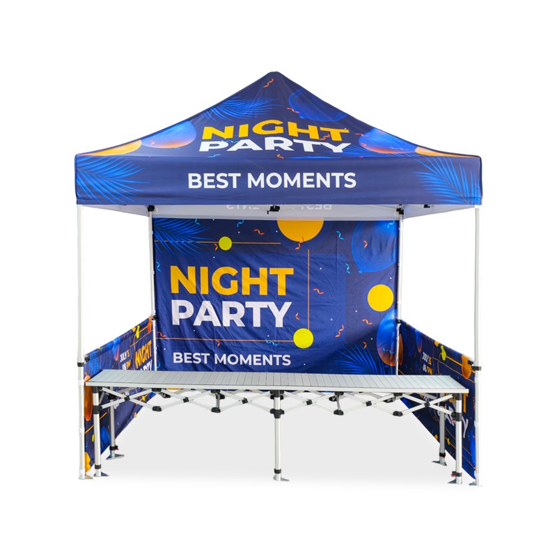 10ft x 10ft Custom Event Tent with Folding Counter Table
