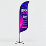 Duplex Printing Shark Fin Flag with Uni-Fit Pole