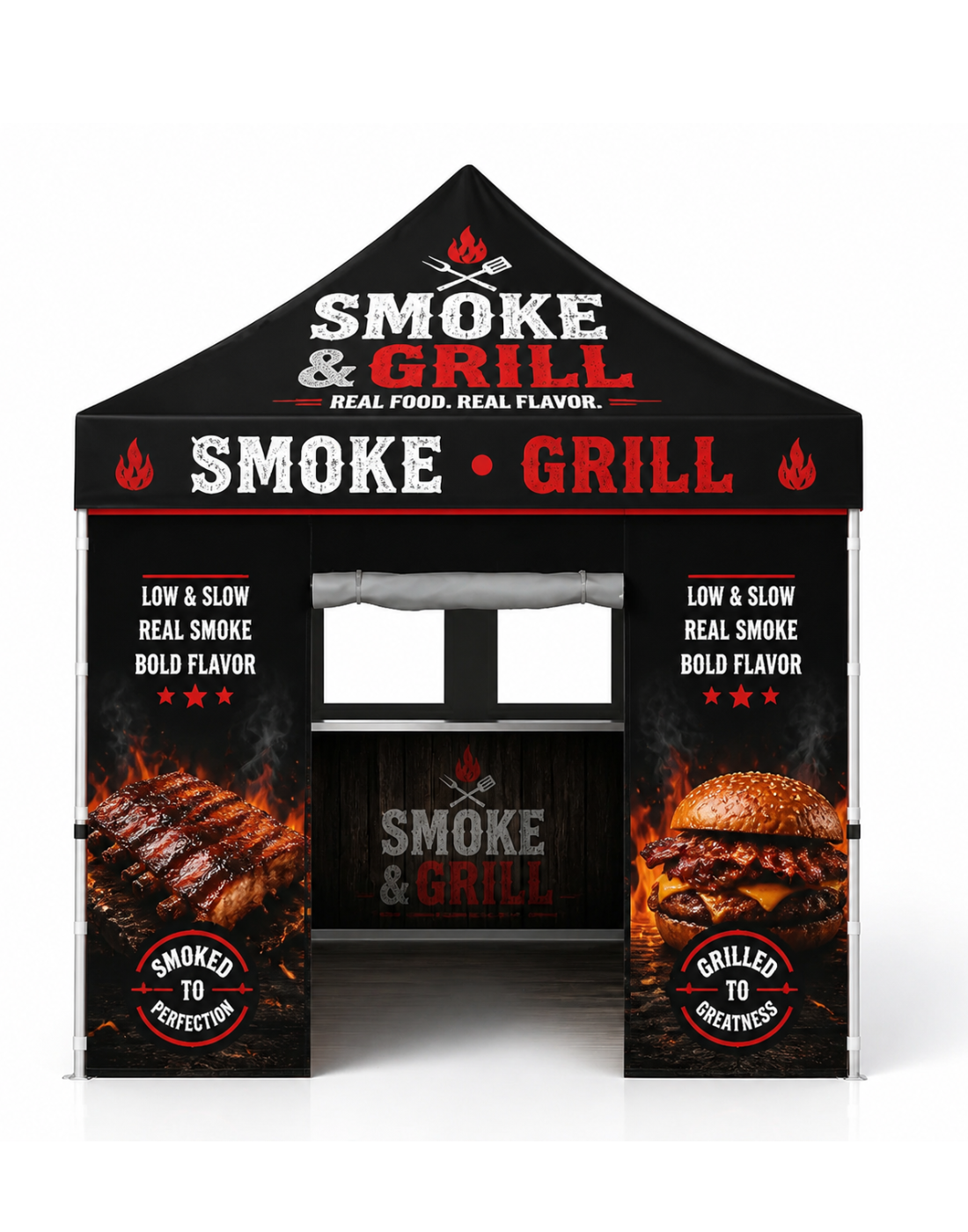 10ft x 10ft Custom Food Booth Canopy Tent