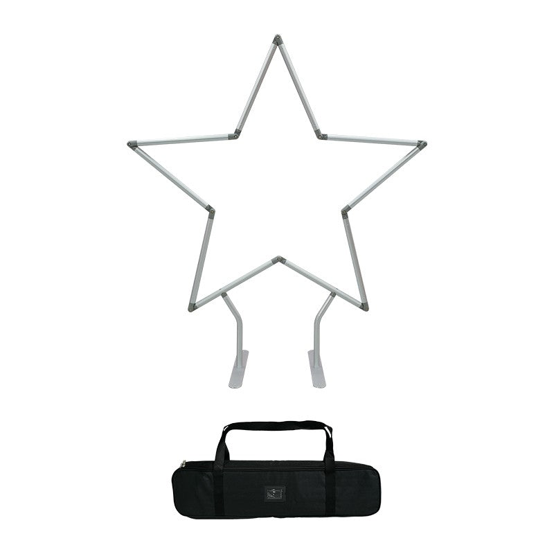 Parete scenografica per eventi a forma di stella pentagramma