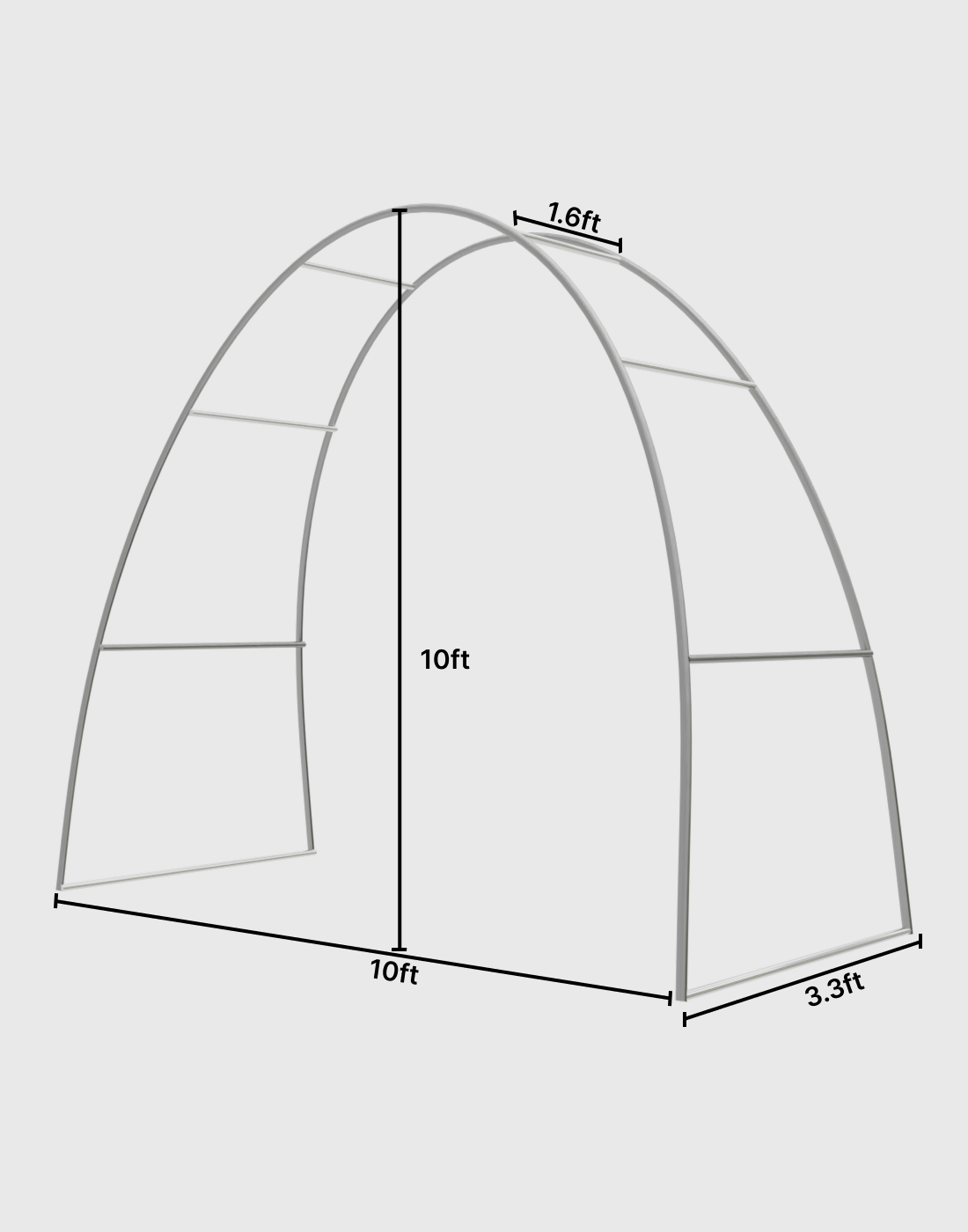 Arco espositivo in tessuto teso di forma quadrata