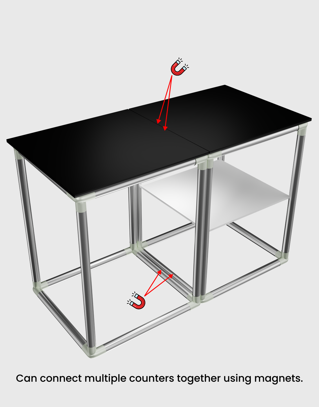 Banco espositivo in tessuto rettangolare (per podi e stand espositivi)