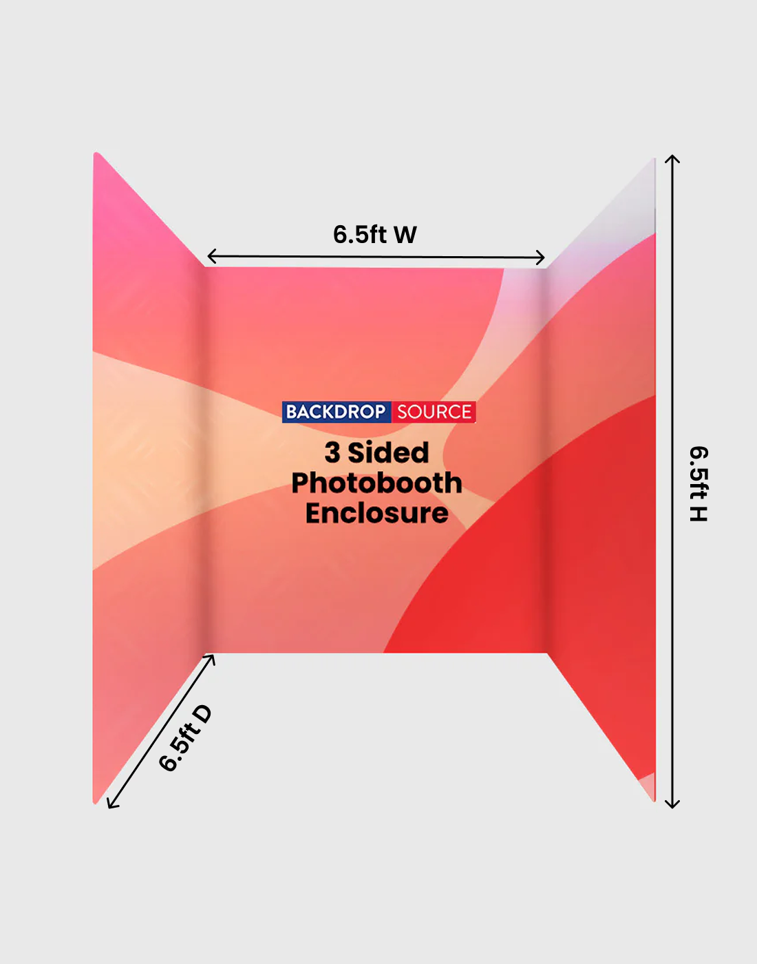Contenitore per cabina fotografica con stampa personalizzata a 3 lati