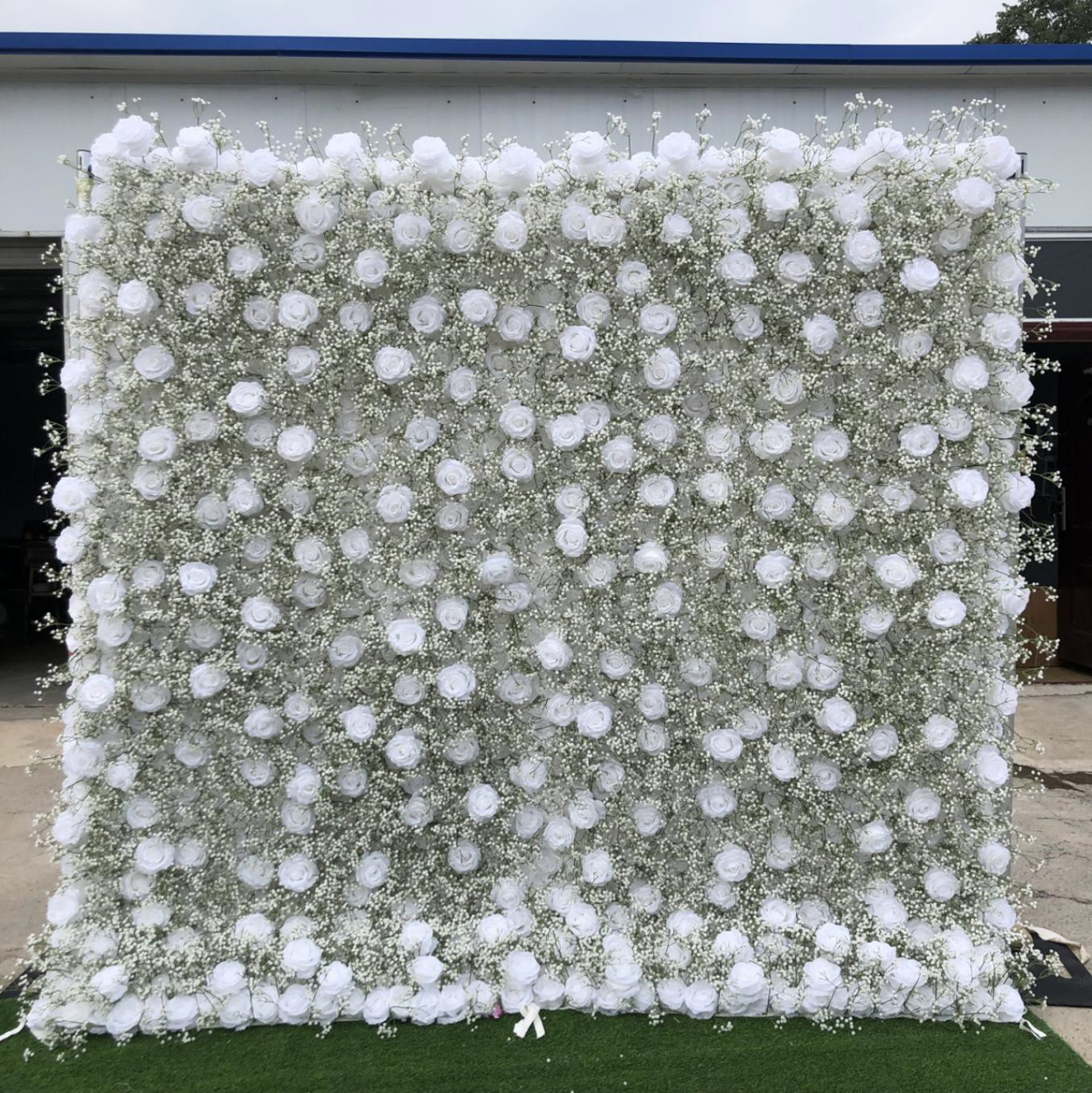 Sfondo da parete floreale artificiale per eventi – Stile 15