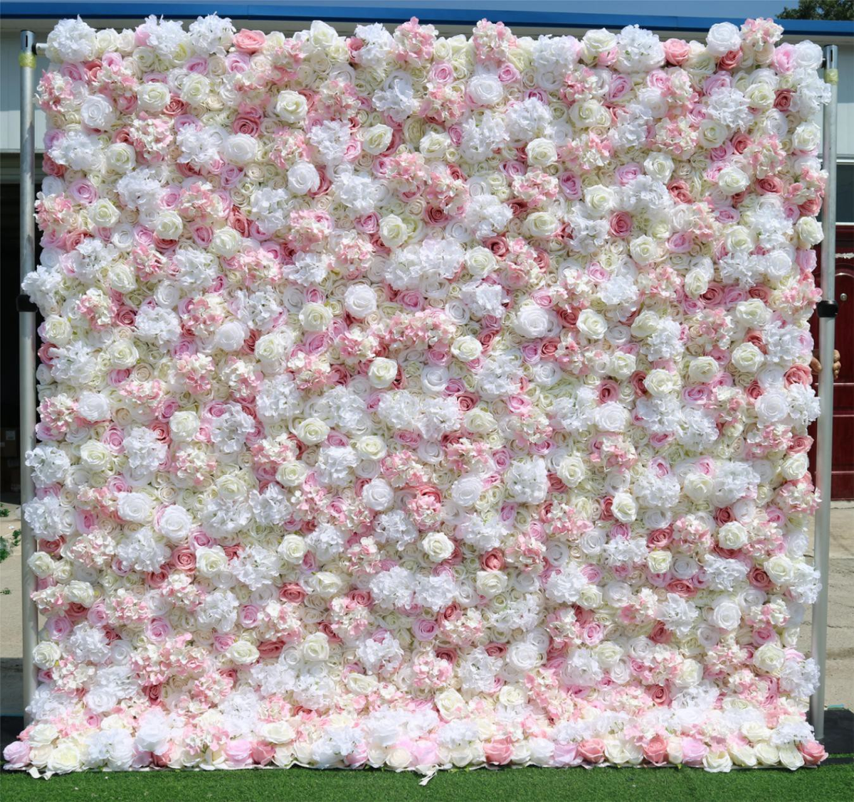 Pannello da parete per eventi con fiori artificiali – Stile 19