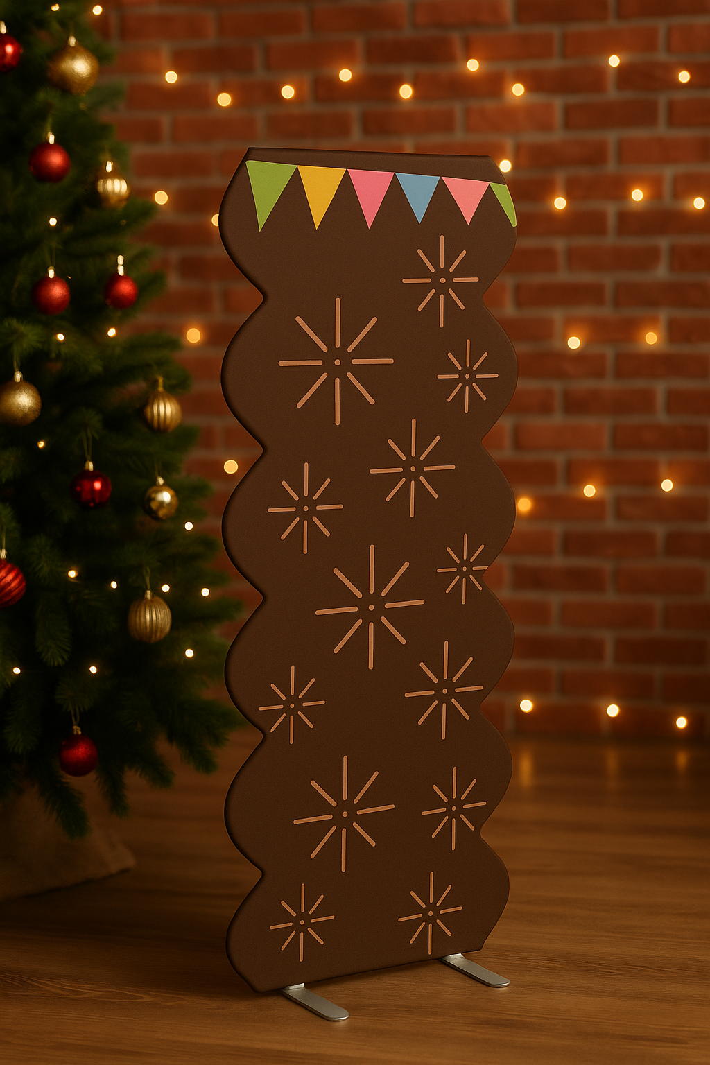 Parete multimediale con fondale in tessuto teso dritto