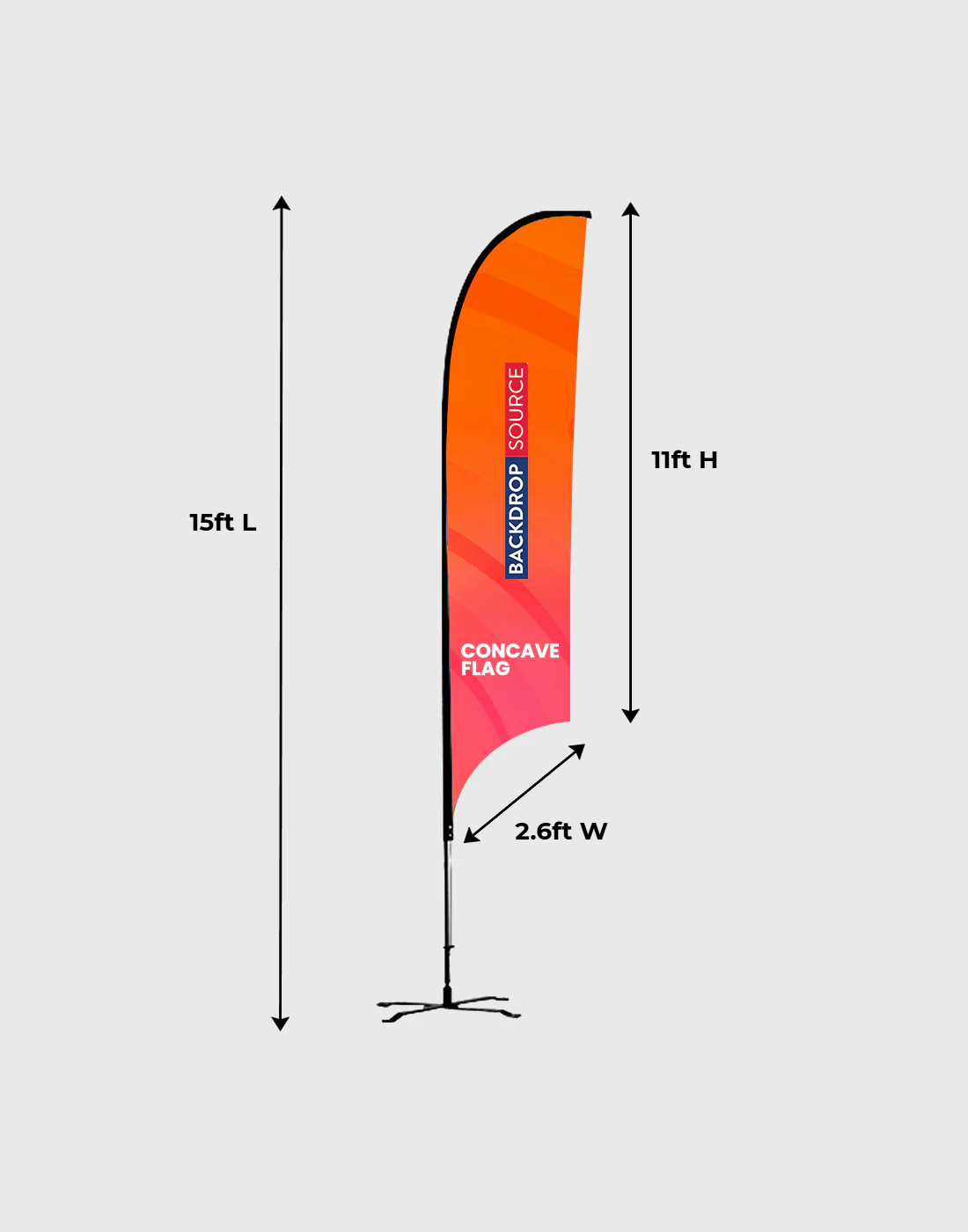 Bandiera a piuma-concava