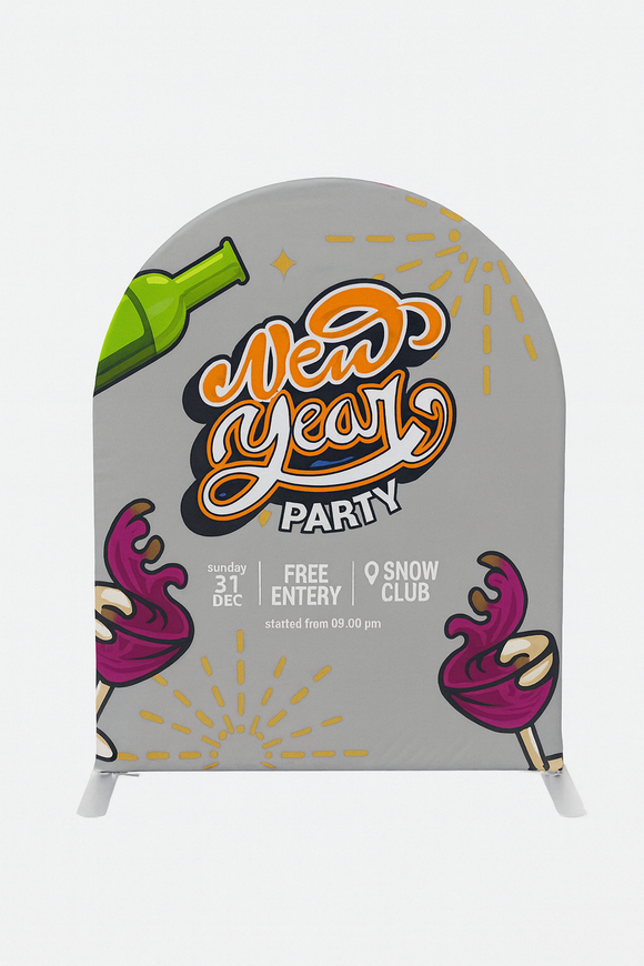 Parete multimediale con fondale in tessuto teso dritto