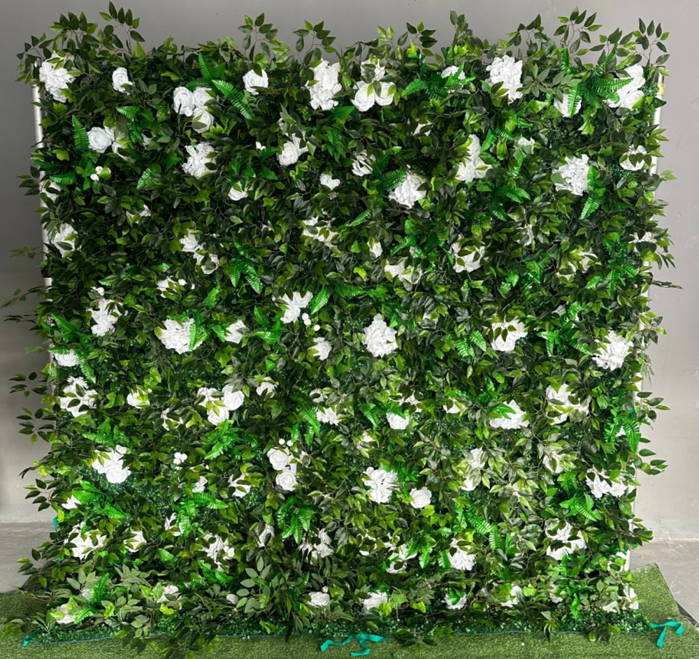 Sfondo a parete floreale artificiale per eventi – Stile 05