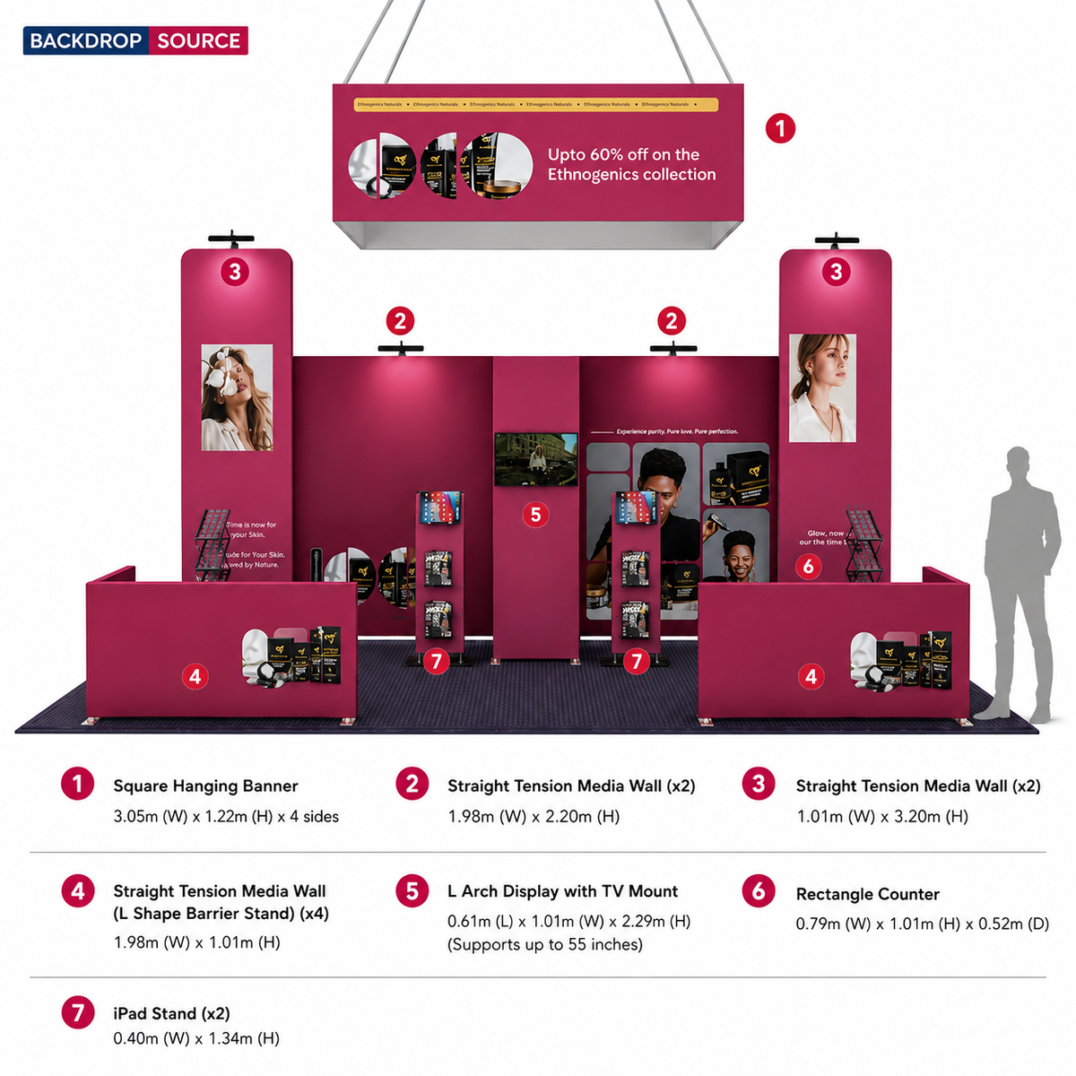 Stand modulari 6m x 6m - Modello 07