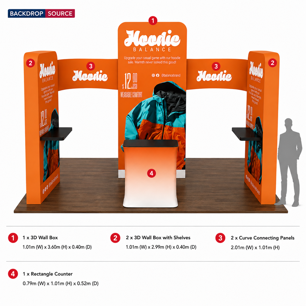Kit Stand Modulari 6m x 6m - Modello 15