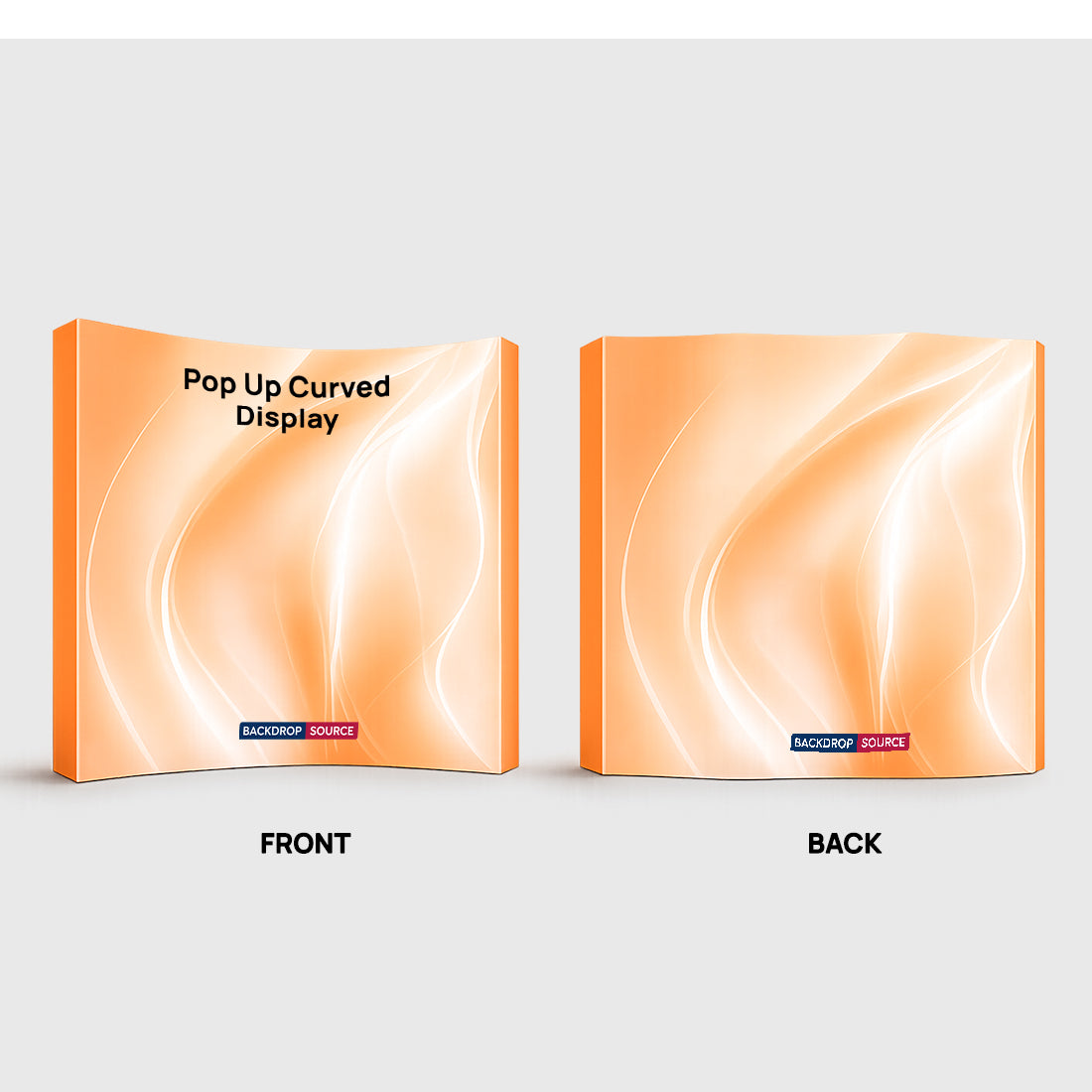 Parete multimediale in velcro curva pop-up