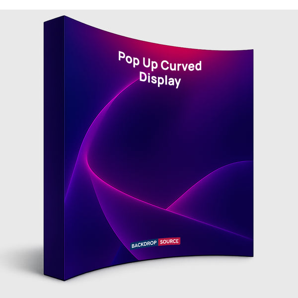 Parete grafica curva in tessuto con velcro pop-up