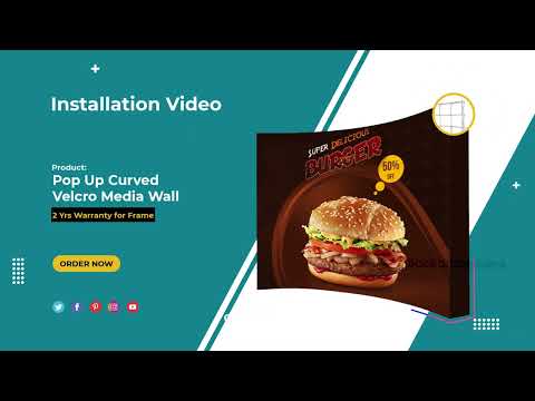 Parete multimediale in velcro dritto pop-up