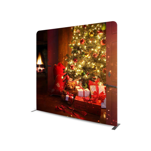 Christmas Tree STRAIGHT TENSION FABRIC MEDIA WALL - Backdropsource