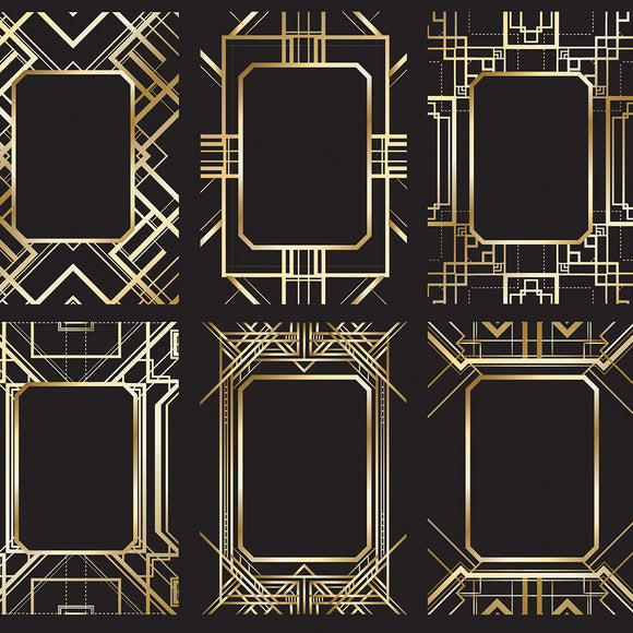 Vector illustration set of stylish retro frames - Backdropsource