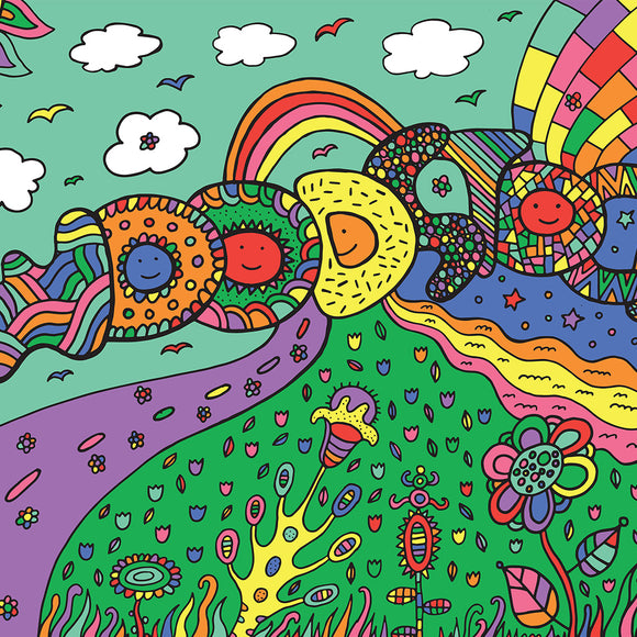 Graphic Image With Woodstock Word Backdrop - Backdropsource