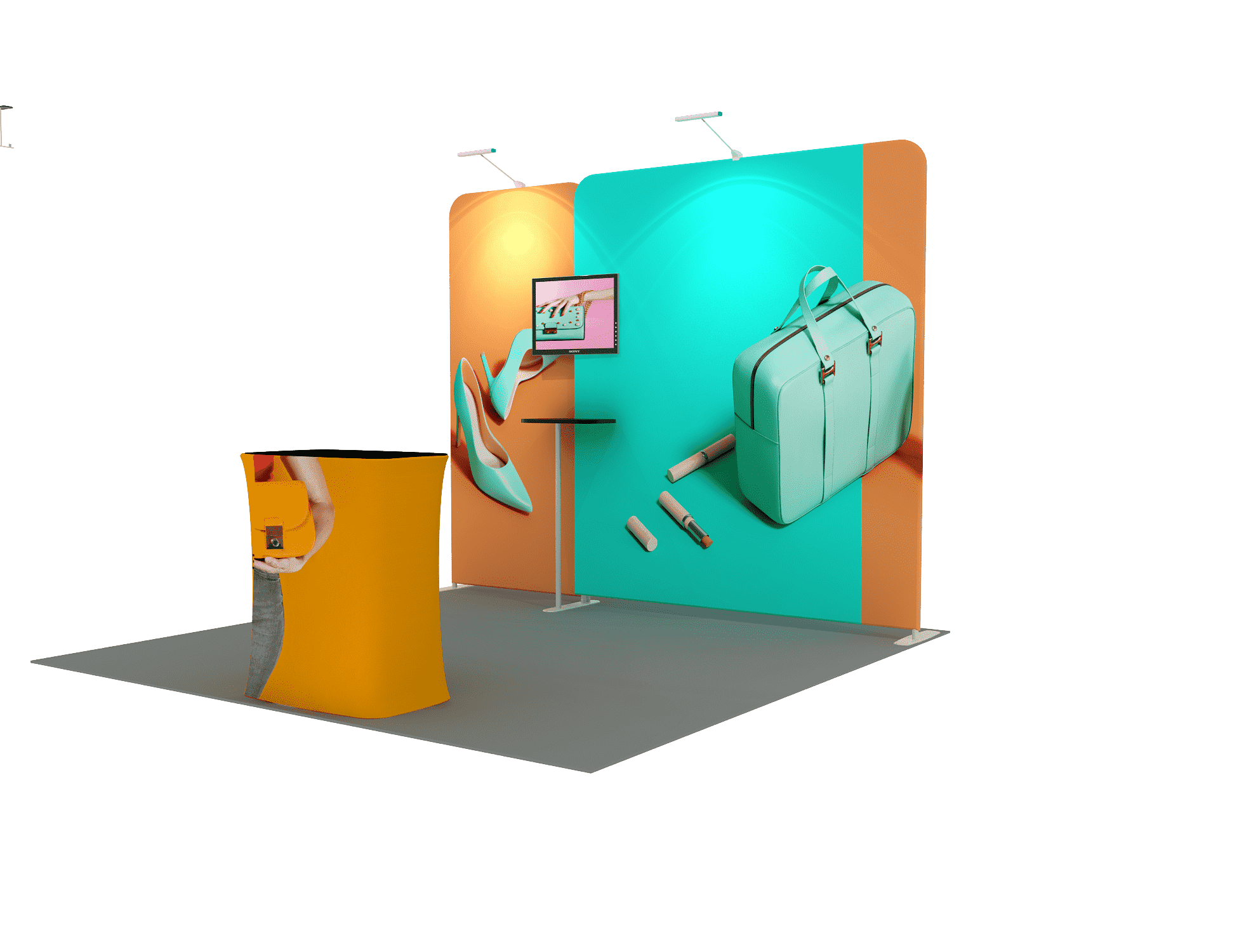 Portable Exhibit Display 10ft - Model 1 - Backdropsource