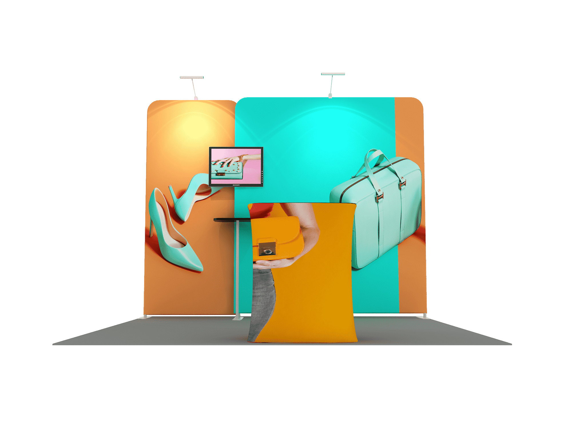 Portable Exhibit Display 10ft - Model 1 - Backdropsource