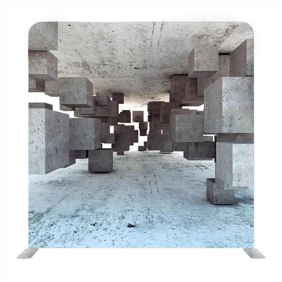 Abstract Geometric Background of Concrete cubes Backdrop - Backdropsource