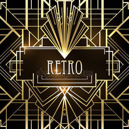 Art Deco Geometric Pattern Print Photography Backdrop