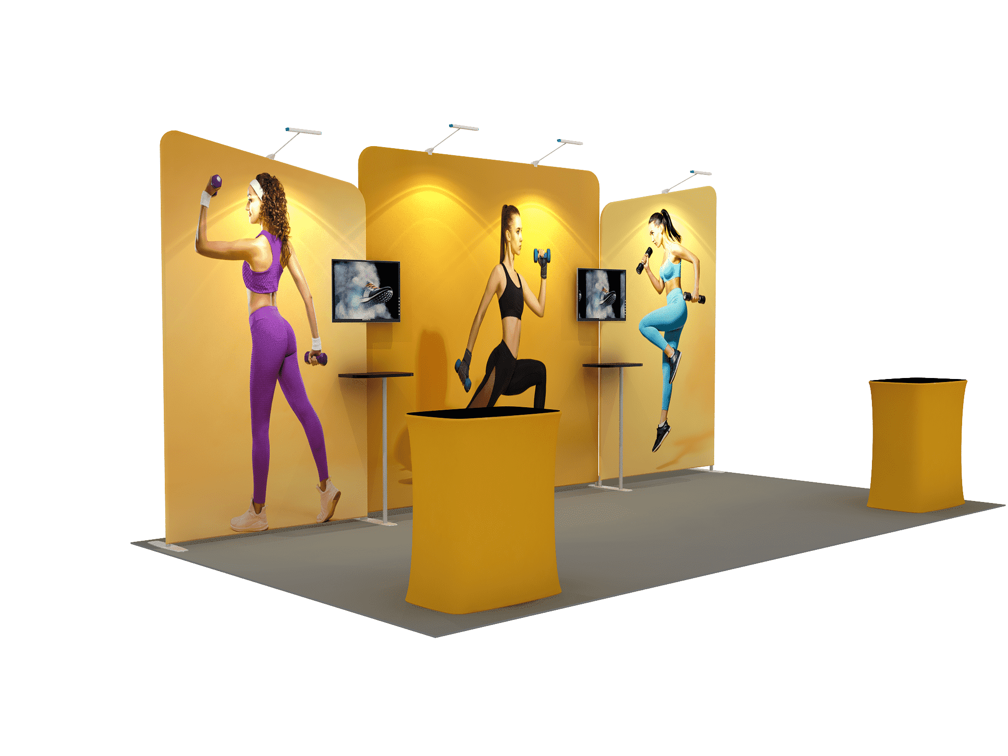 Portable Exhibit Display 20ft - Model 6 - Backdropsource