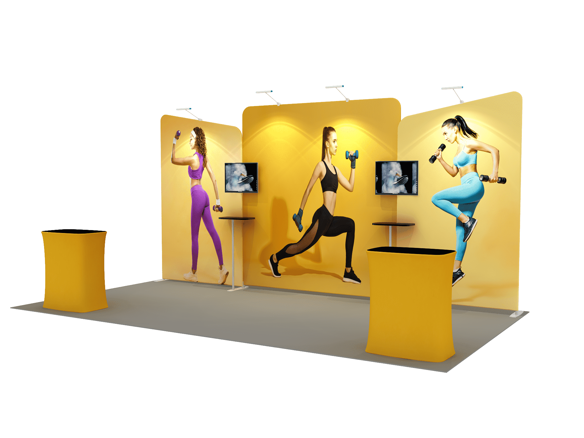 Portable Exhibit Display 20ft - Model 6 - Backdropsource