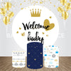 Welcome Baby Event Party Round Backdrop Kit - Backdropsource