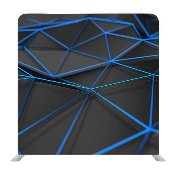 Blue Line Triangle Media Wall - Backdropsource
