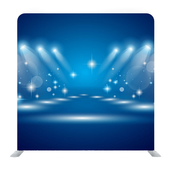 Blue Spotlights Glare Scene Background Media Wall - Backdropsource
