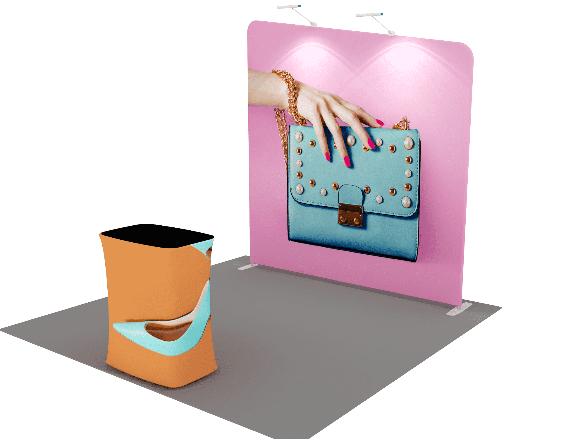 Portable Exhibit Display 10ft - Model 9 - Backdropsource