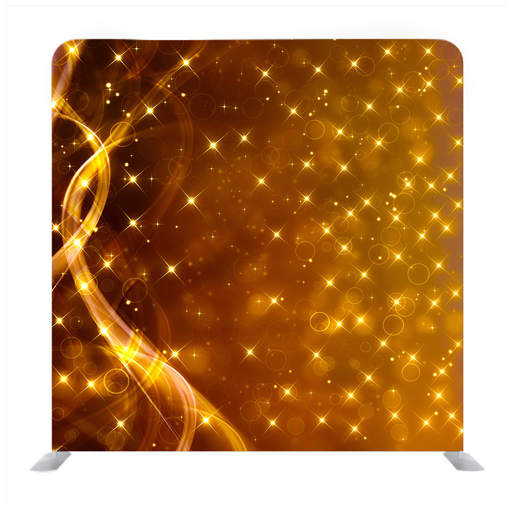 Dazzling Golden Stars and Lines Media Wall - Backdropsource