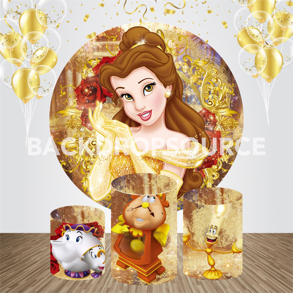 Disney Princess Event Party Round Backdrop Kit - Backdropsource