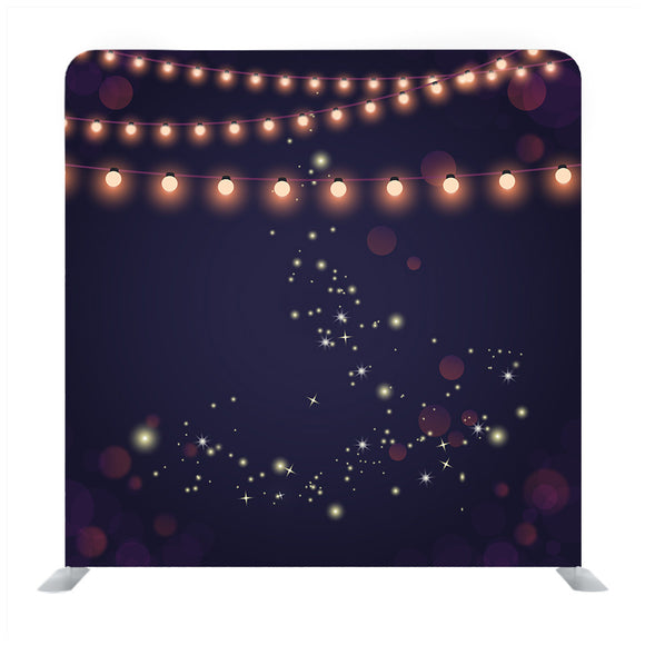 Golden Glowing Lights and sparkle stars on Dark Background Backdrop - Backdropsource