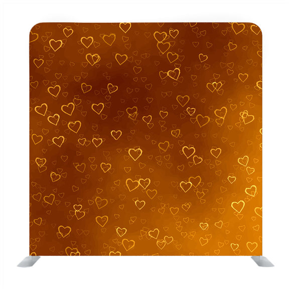 Hearts Texture in Golden Background Media Wall - Backdropsource